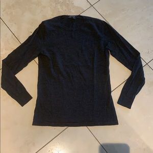 Lord & Taylor Merino Sweater Size M charcoal